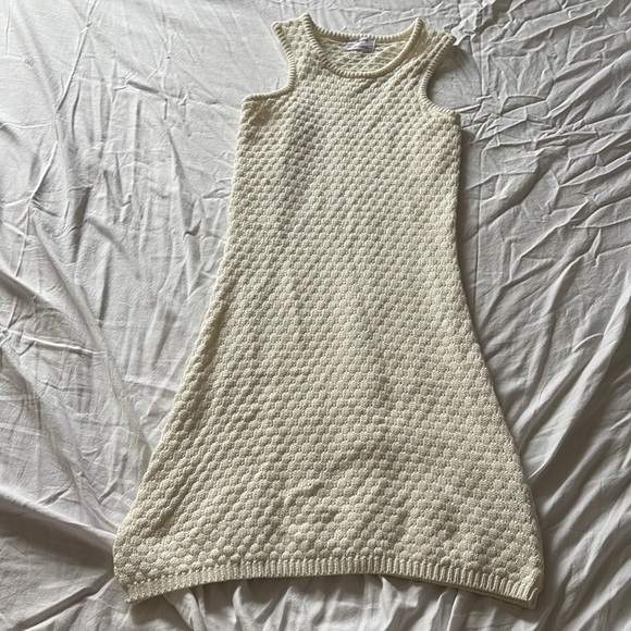 Ardene Cream Knit Sleeveless Sweater Dress – Size Medium| Cottagecore Midi | - Picture 2 of 7